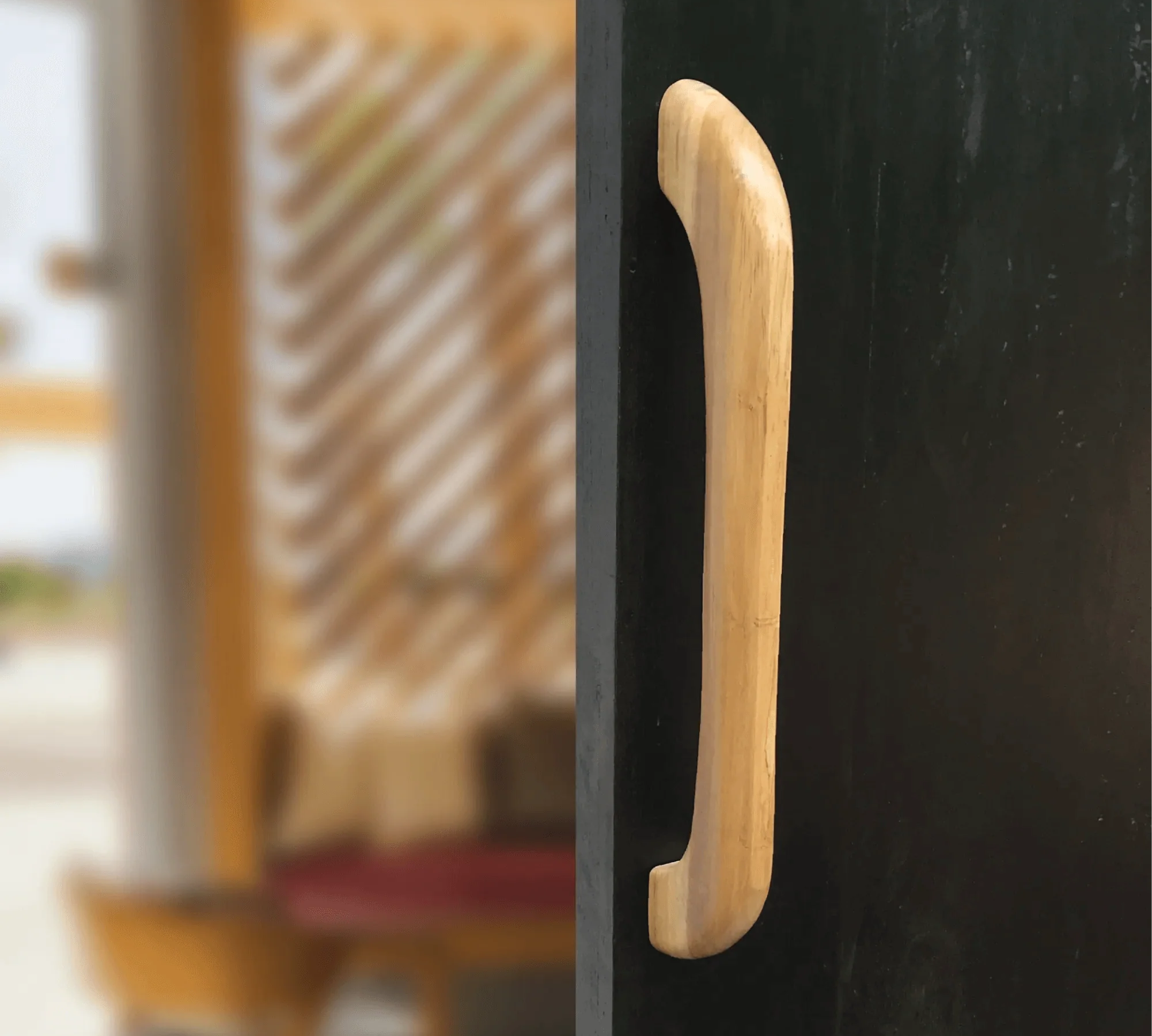 Handmade classic door handle - 027 - clear / single-sided