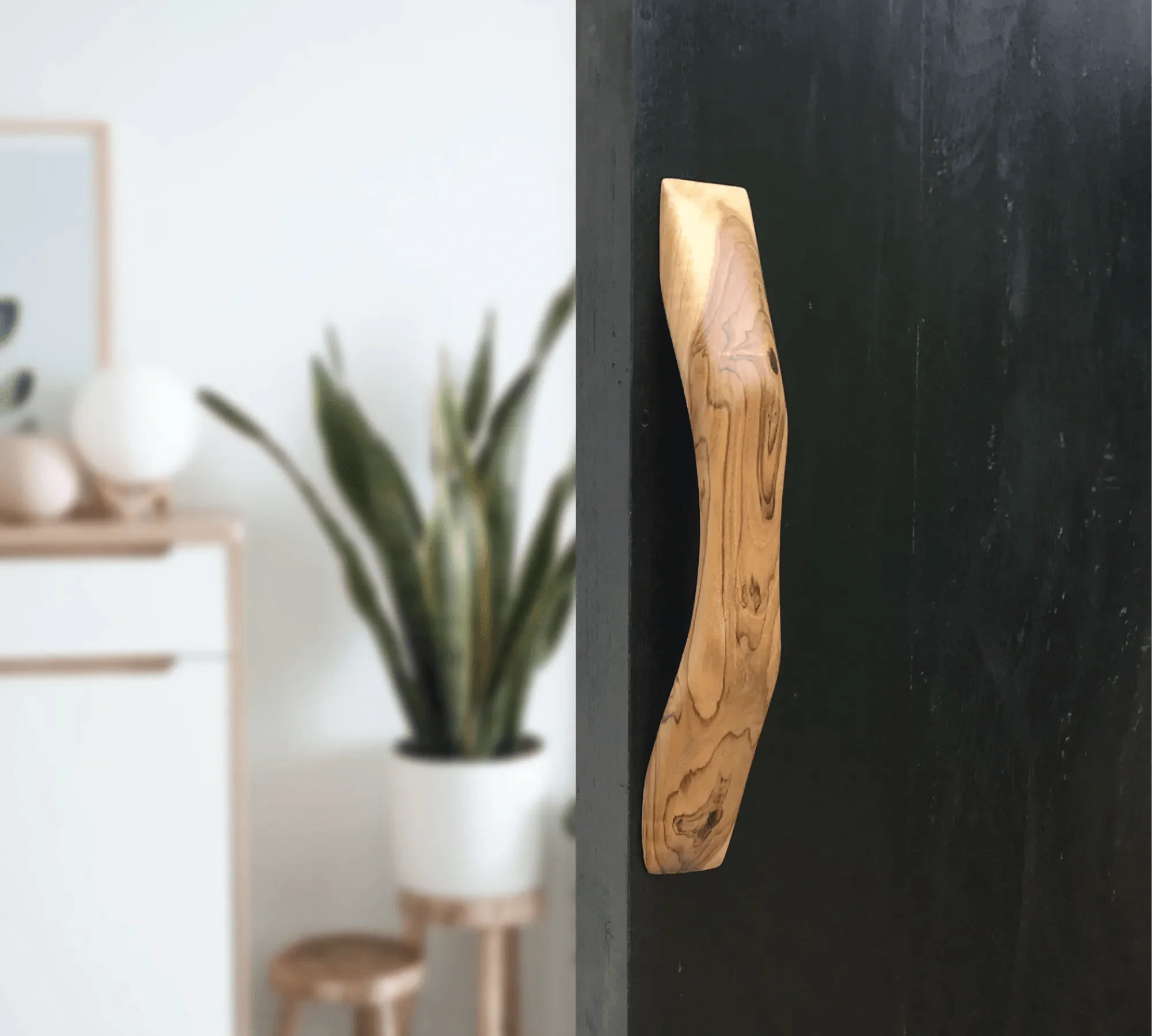 Pocket door handle with a smooth finish - 032 - clear / single-sided